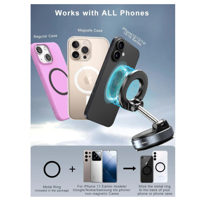 360° Magnetic Suction Phone Mount