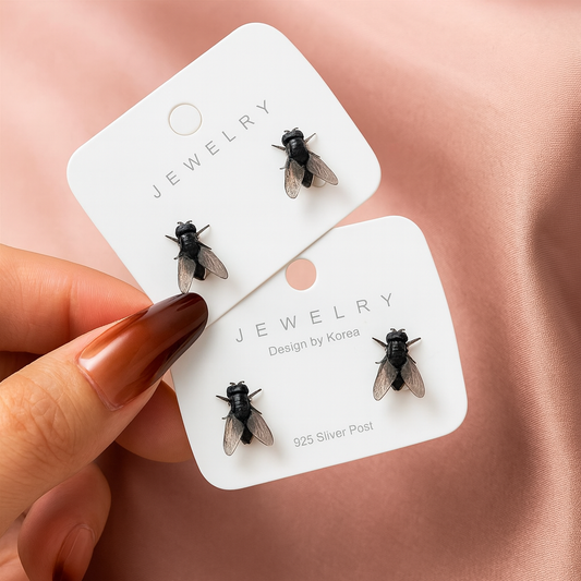 Fly-Shaped Stud Earrings