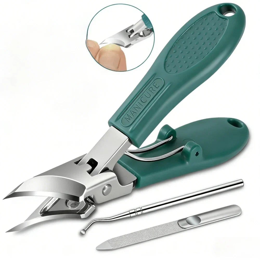 3-Piece Wide Jaw Toenail Clipper Set