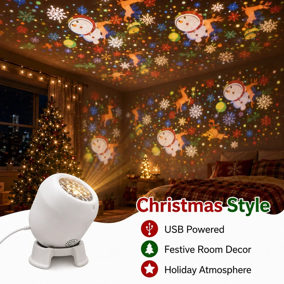 Christmas Snowflake Projector Light