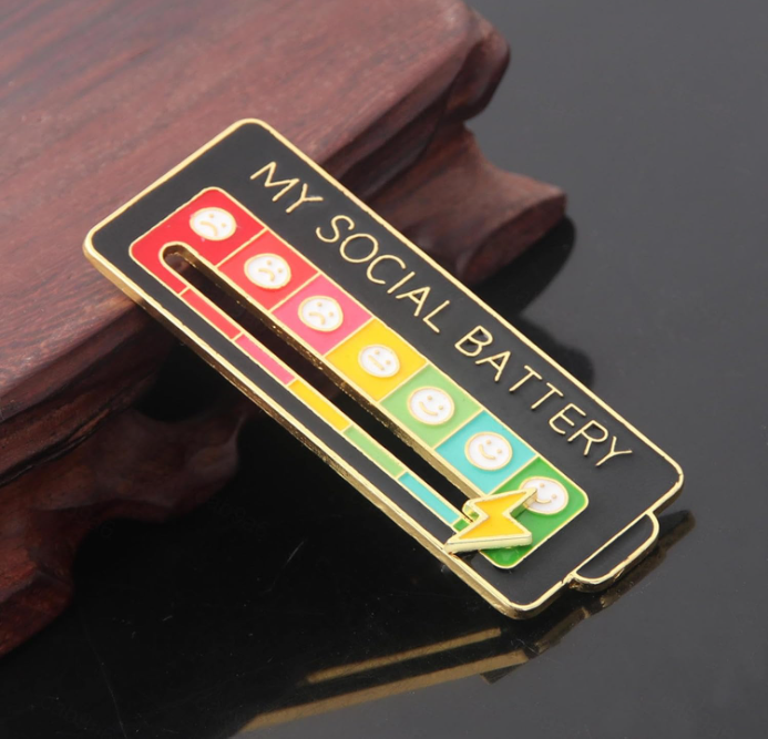2026 Social Battery Status Brooch
