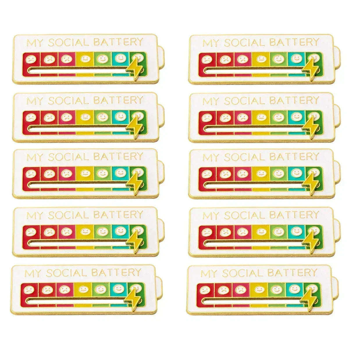 2026 Social Battery Status Brooch