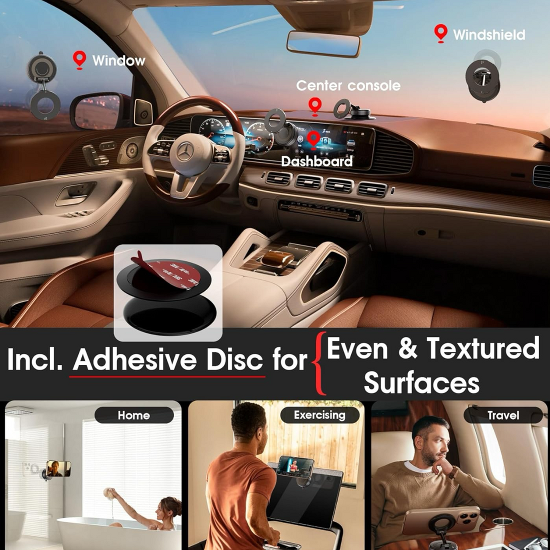 360° Magnetic Suction Phone Mount