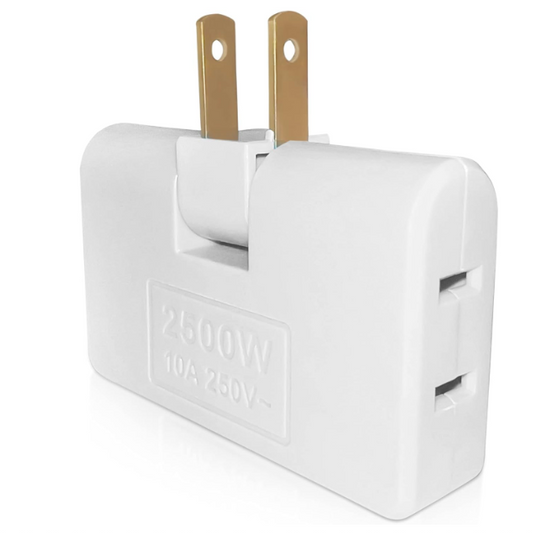 3 Way Flat Wall Outlet Extender