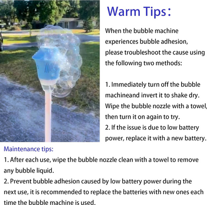 Vertical Bubble Machine