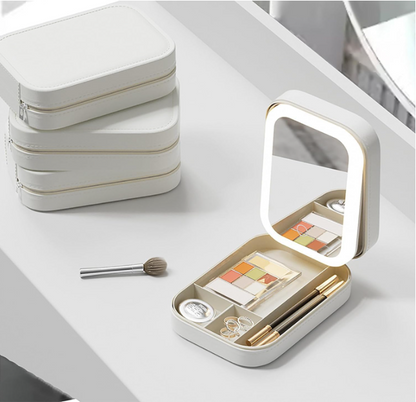 Lighted Makeup Bag with Mirror