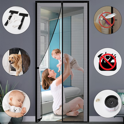 Magnetic Mesh Door Screen