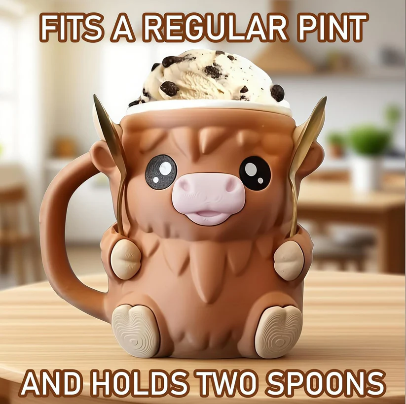 Cow Ice Cream Pint Holder