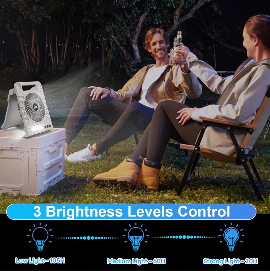 Portable Solar Rechargeable Fan