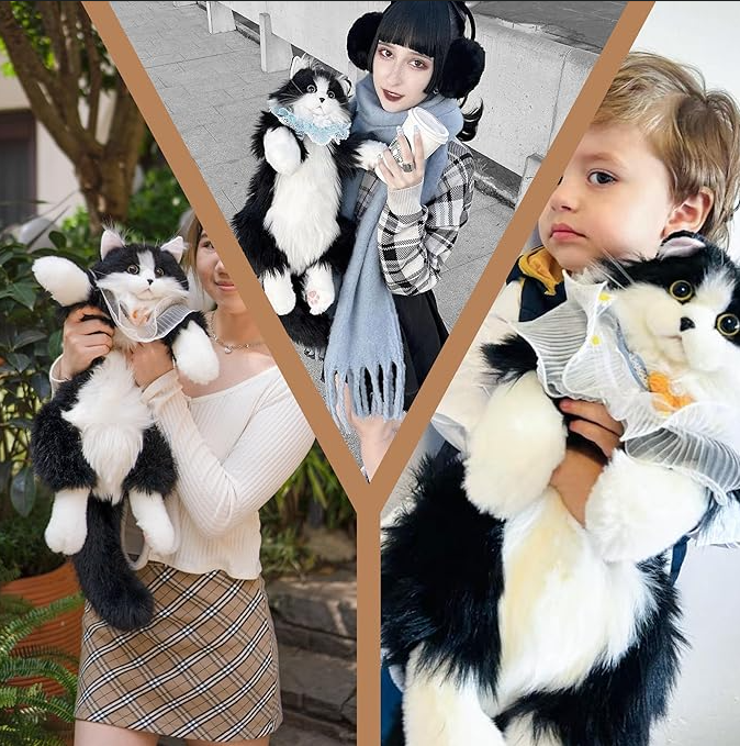 Cat Shaped Plush Backpack