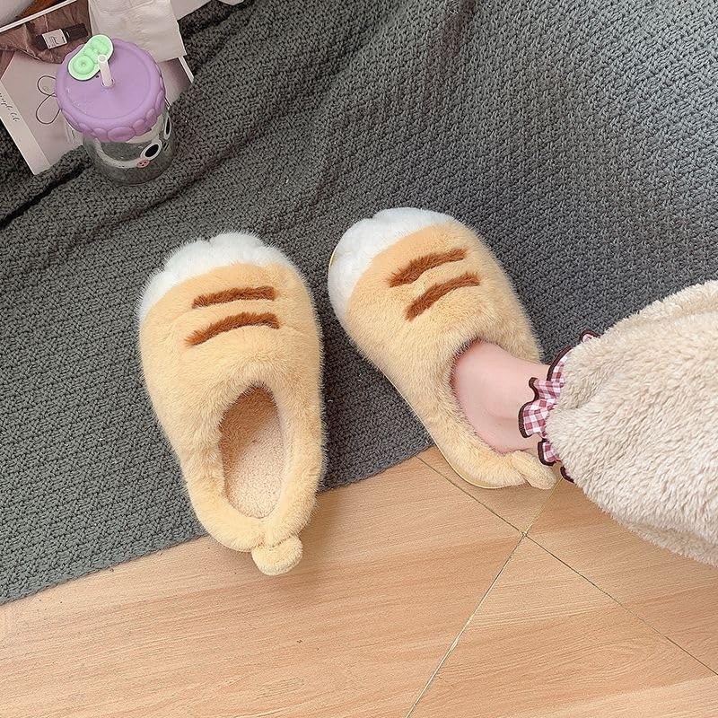 Cute Cat Paw Fluffy House Slippers