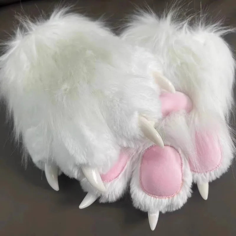 Furry Cat Paw Gloves