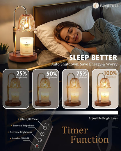 Flower Candle Warmer Lamp