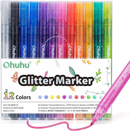 Kids Glitter Markers (12)