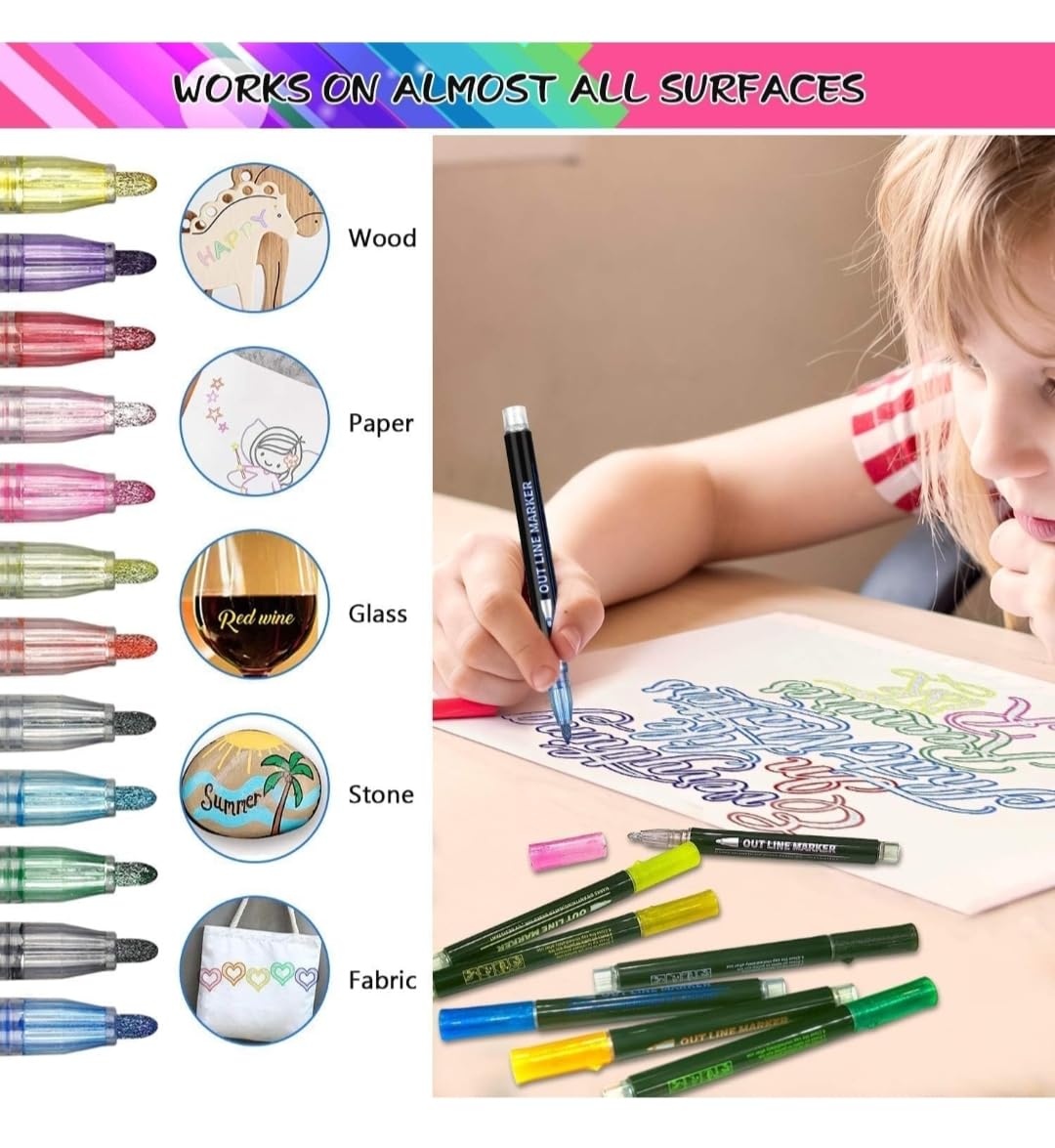Outline Marker Pens