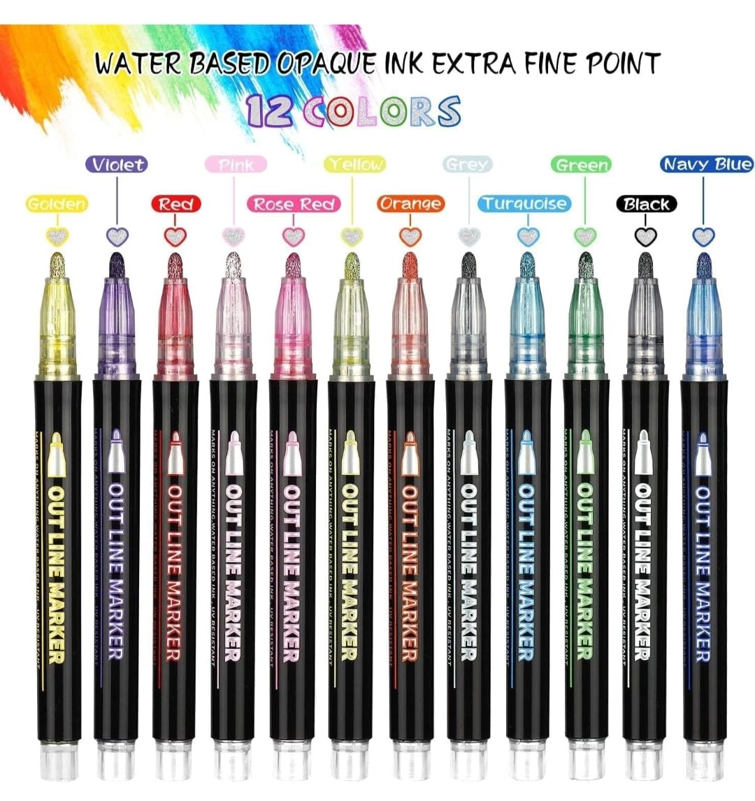 Outline Marker Pens