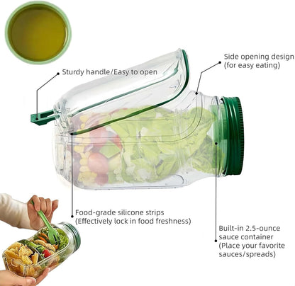 Salad Jar with Side Opening