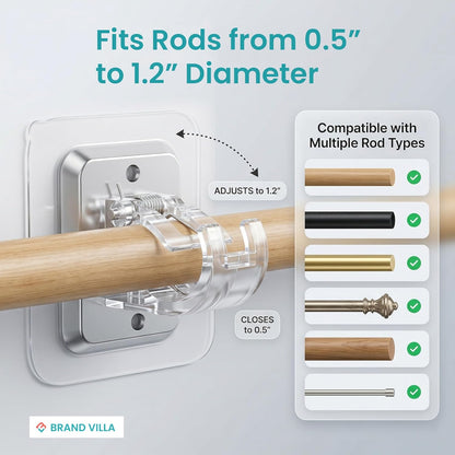 No-Drill Curtain Rod Brackets
