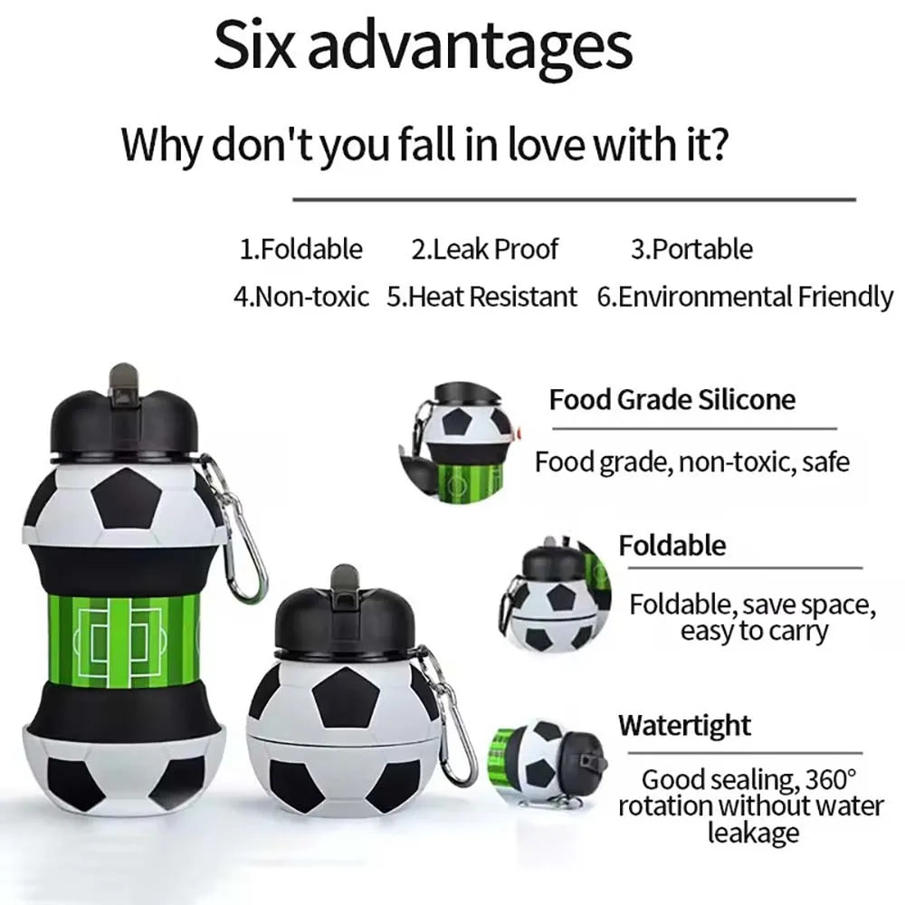 Foldable Sports Ball Water Bottle