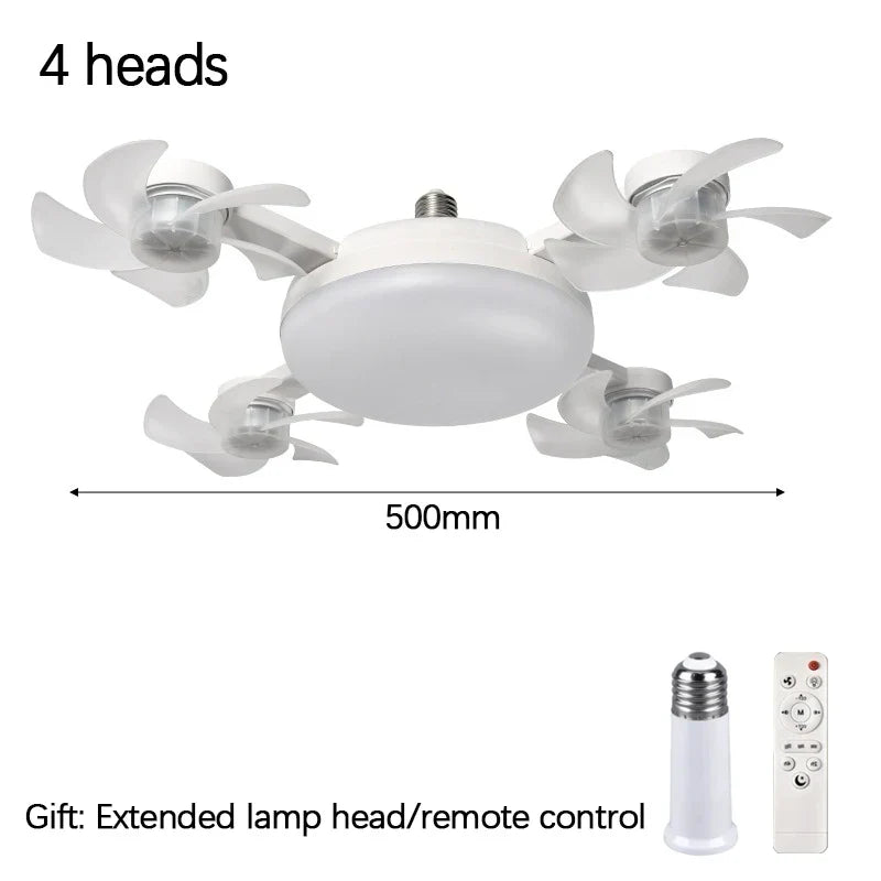 E27 Drone Ceiling Fan Light (2-in-1)