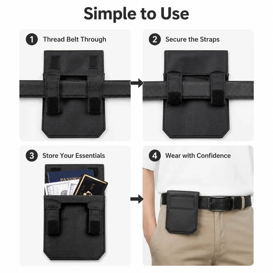 Slim Hidden Belt Wallet