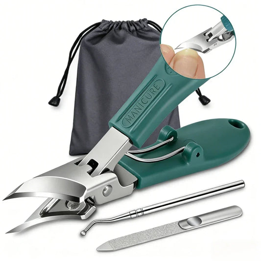 3-Piece Wide Jaw Toenail Clipper Set