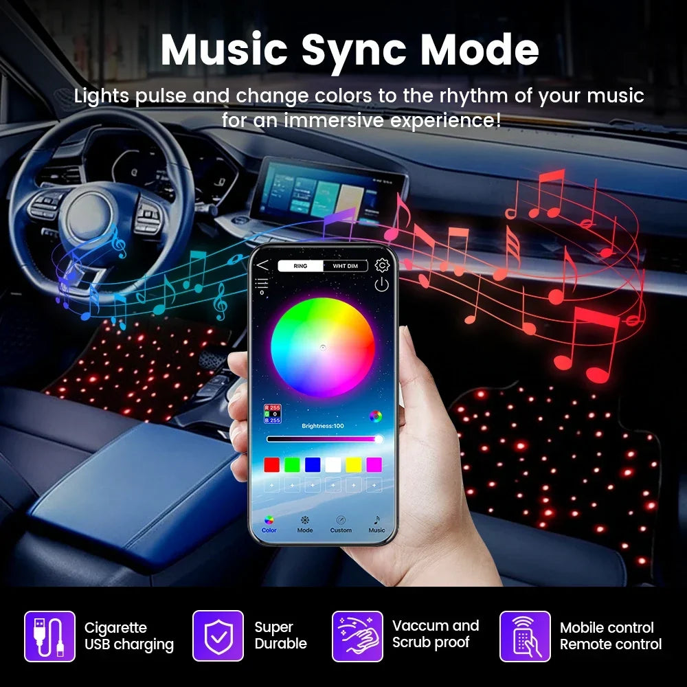 Starlight LED Car Floor Mats
