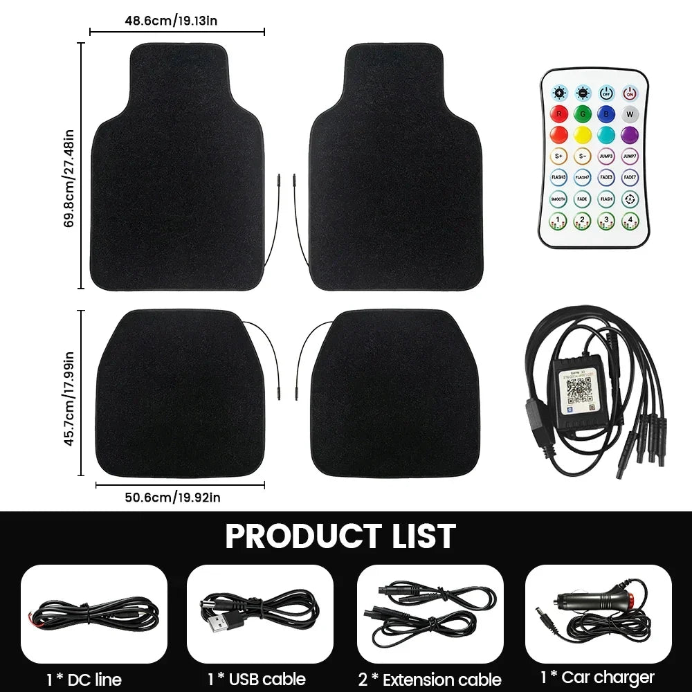 Starlight LED Car Floor Mats