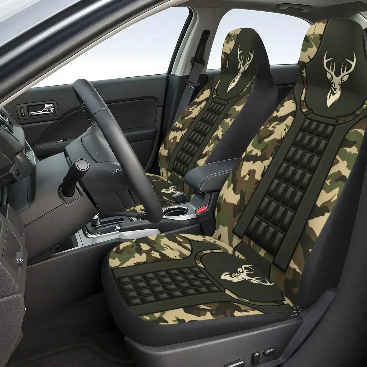 Camo Deer Car Seat Covers (5-Seat Set)